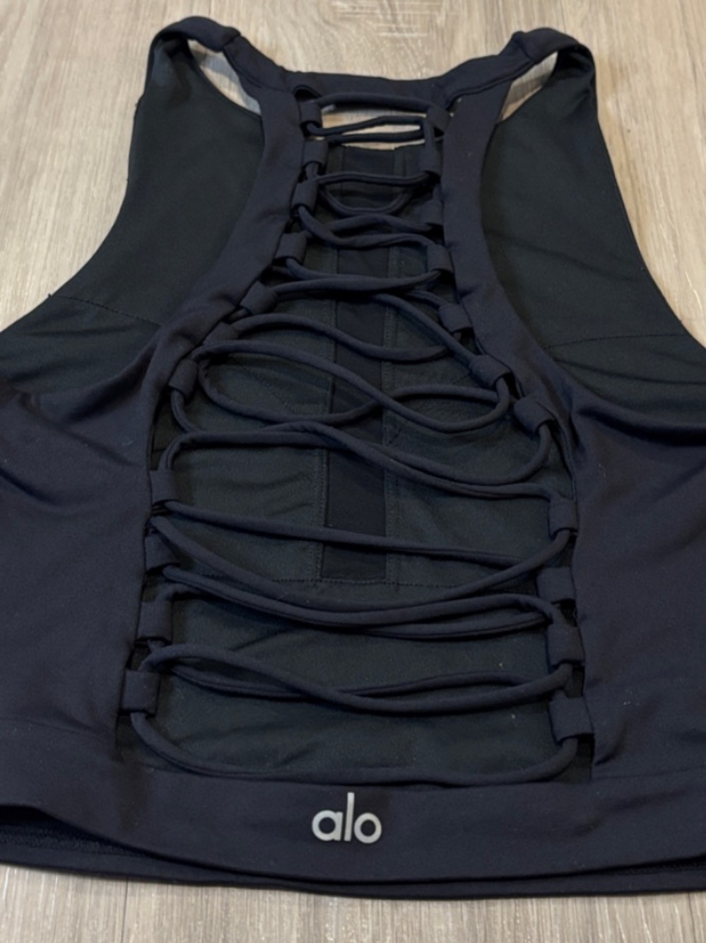 ALO YOGA Movement Bra in Black - Picture 8 of 15